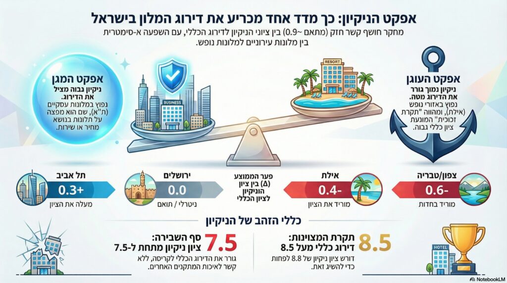 הנתון הסודי של תעשיית המלונאות: הניקיון מנבא עד 95% מהדירוג הכללי